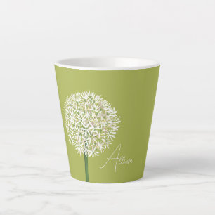 Allium-Blumen Botanische Kunst Elegante Flora Milchtasse