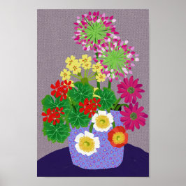 Allium, Geranium, Poppy, Primrose und Daisy Poster