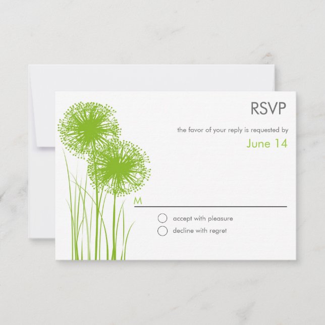 Allium in Grass-Antwort-UAWG RSVP Karte (Vorderseite)