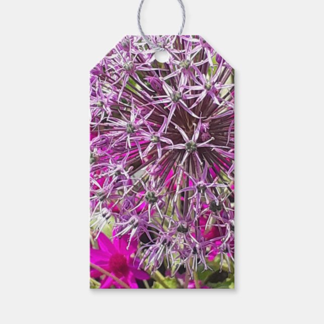 Allium & Summer Blume Geschenkanhänger (Vorderseite)