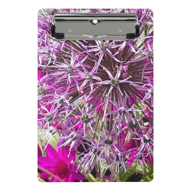Allium & Summer Blume Mini Klemmbrett (Vorderseite)