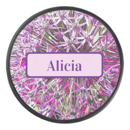 Allium & Summer Blume Personalisiert Eishockey Puck