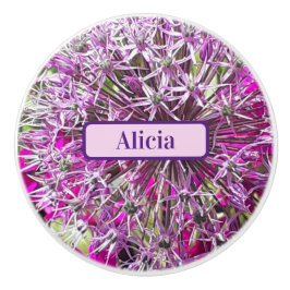 Allium & Summer Blume Personalisiert Keramikknauf