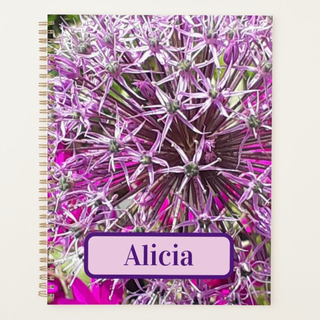 Allium & Summer Blume Personalisiert Planer (Vorderseite)