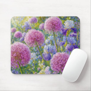 Allium- und Iris-Sommergarten Mousepad