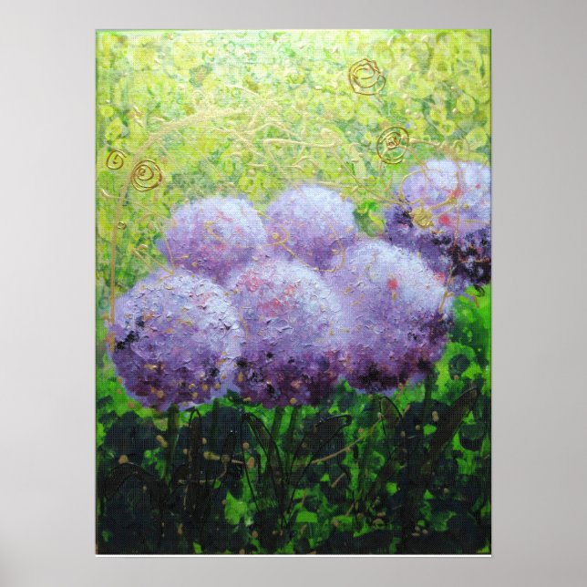 Alliums bei Laycock 18inx24in Value Poster Matte (Vorne)