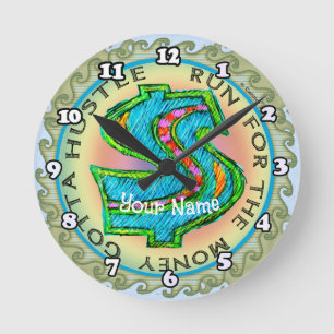 Allmächtiger Dollar Runde Wanduhr