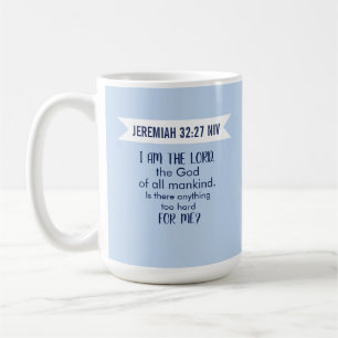 Allmächtiger Gott Bibelvers Pastellblau Glaube Kaffeetasse