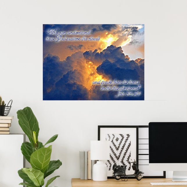 Allmächtiger Gott Poster (Heimbüro)