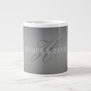 Allmählich ändernder Farbverlauf Grau Beliebiger N Jumbo-Tasse