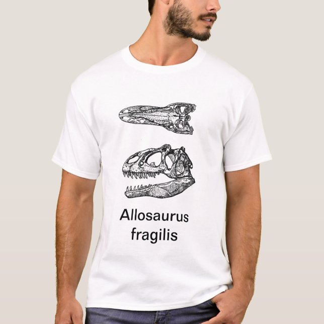 Allocomp, Allosaurus zerbrechlich T-Shirt (Vorderseite)