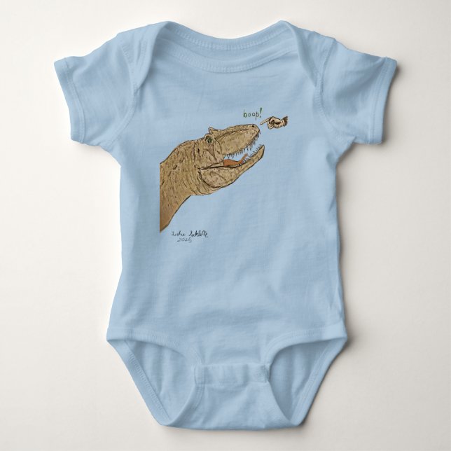 Allosaurus Boop! Dinosaur One-piece Baby Bodysuit  Baby Strampler (Vorderseite)