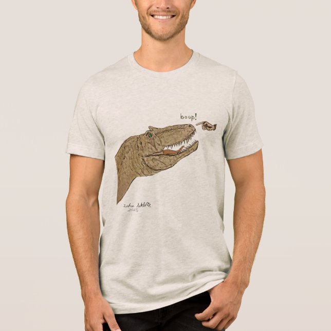 Allosaurus Boop T-shirt Front Only Design Tri-Blend Shirt (Vorderseite)