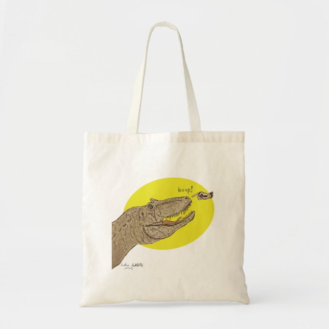 Allosaurus Boop Tote Bag Tragetasche (Vorne)