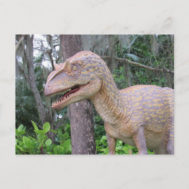 Allosaurus - Dinosaur - Lernkarte Postkarte (Vorderseite)