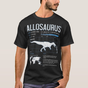 Allosaurus Dinosaurier Fakten T Shirt Mens Womens