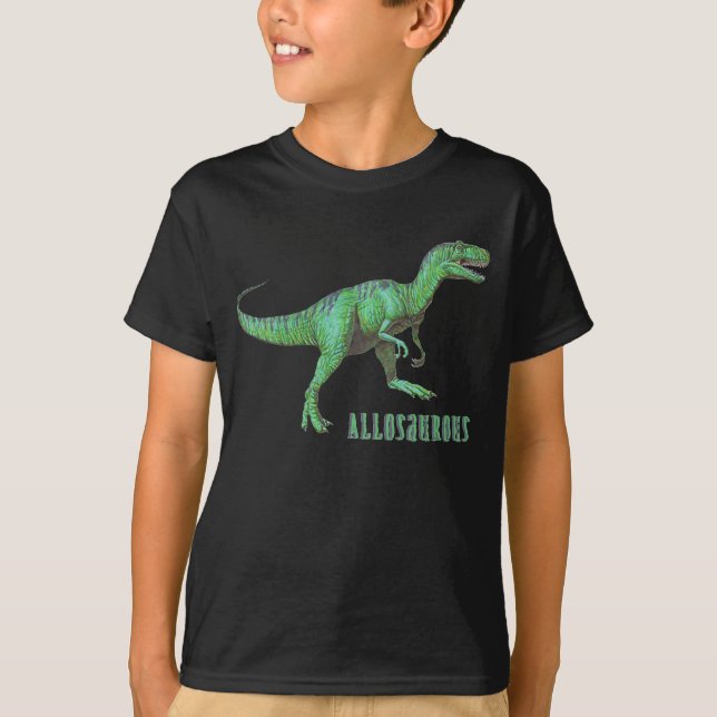 Allosaurus-Dinosaurier scherzt T - Shirt (Vorderseite)