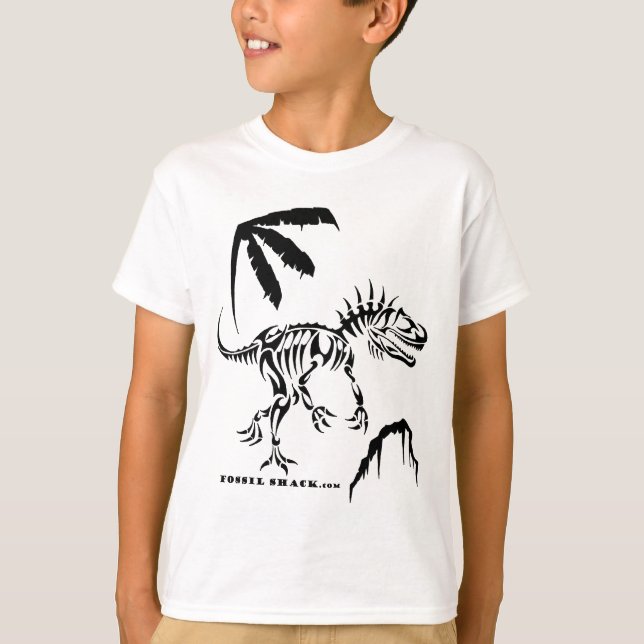 Allosaurus durch versteinerte Bretterbude T-Shirt (Vorderseite)