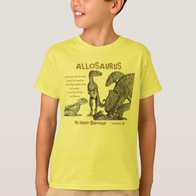 Allosaurus mein innerer Dinosaurier scherzt Shirt (Vorderseite)