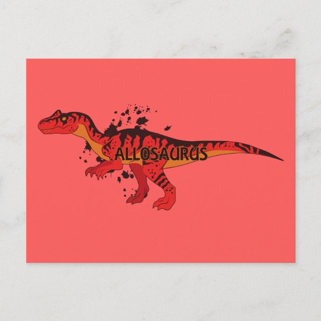Allosaurus Postkarte (Vorderseite)