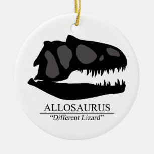 Allosaurus-Schädel Keramikornament