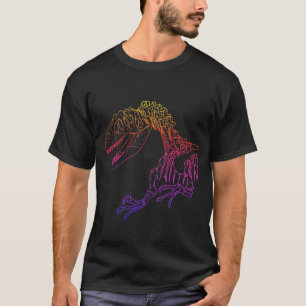 Allosaurus Skeleton Rainbow T - Shirt