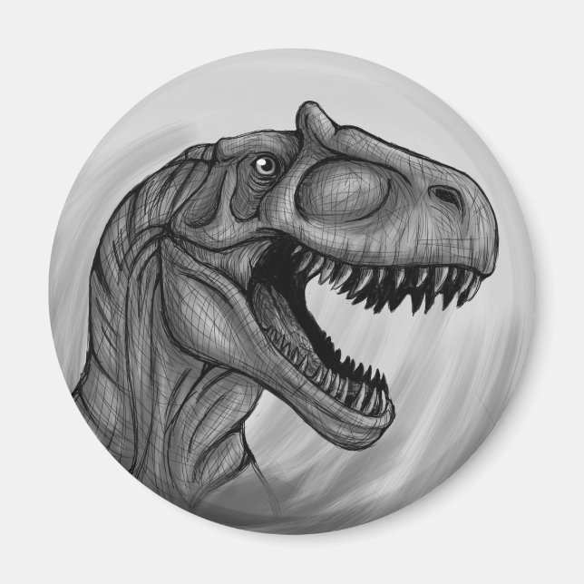 Allosaurus Sketch Magnet (Vorne)