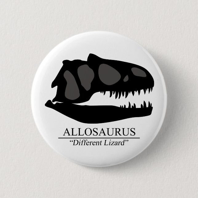 Allosaurus Skull Button (Vorderseite)