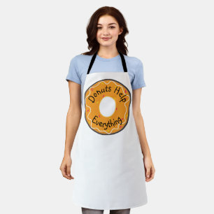 Allove Print Schürze Donuts helfen alles