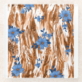 Allover-Blume Glasuntersetzer