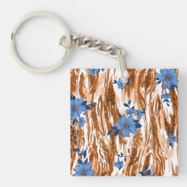 Allover-Blume Schlüsselanhänger