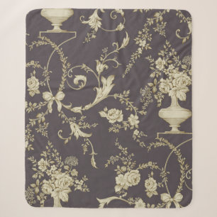 Allover Multimotif-Blume-Ornament Nahtloses Stück Sherpadecke