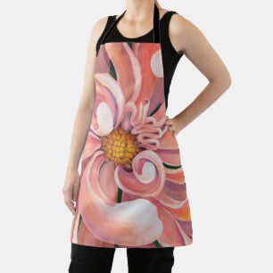 Allover Print Schürze Peach Dahlia