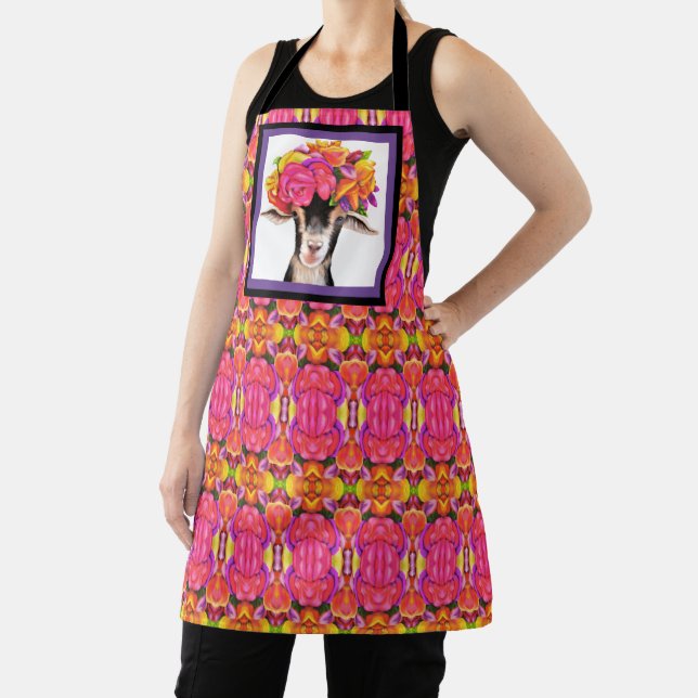 Allover Print Schürze Posey die Ziege (InSitu)