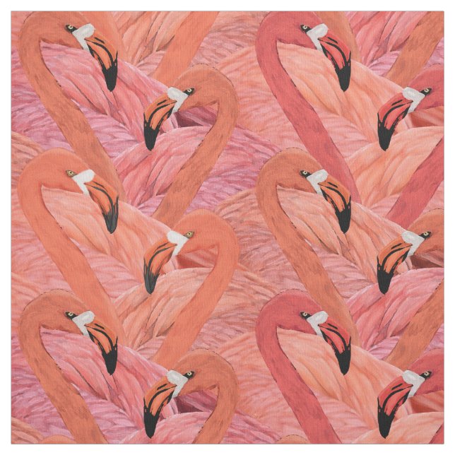 Allover rosa Flamingo Muster Stoff (Muster)