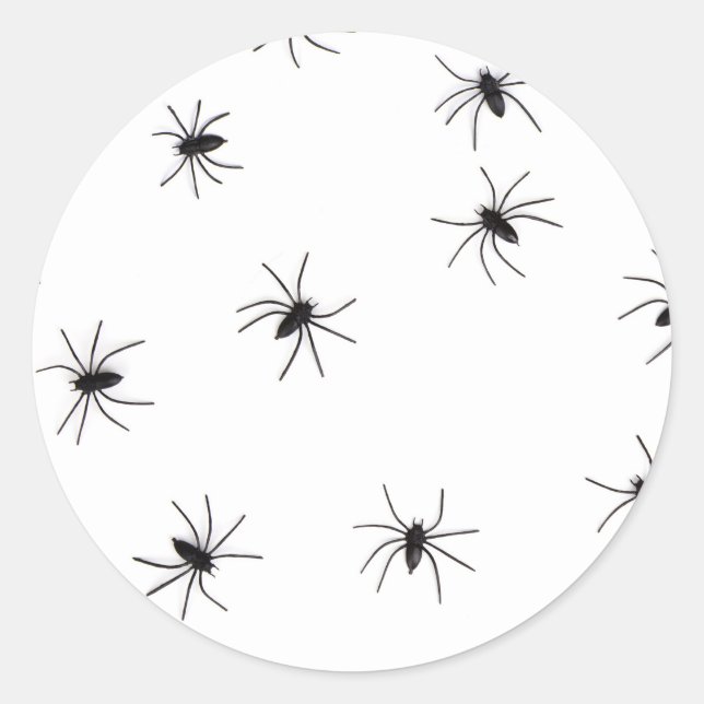 Allover Spiders Halloween Runder Aufkleber (Vorderseite)