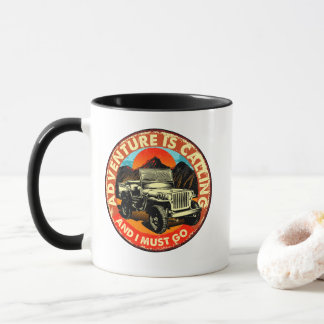 Allrad-Abenteuer ruft Tasse