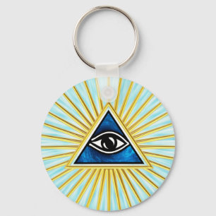 Allsehendes Auge Gottes, Pyramide, Freimaurer Schlüsselanhänger
