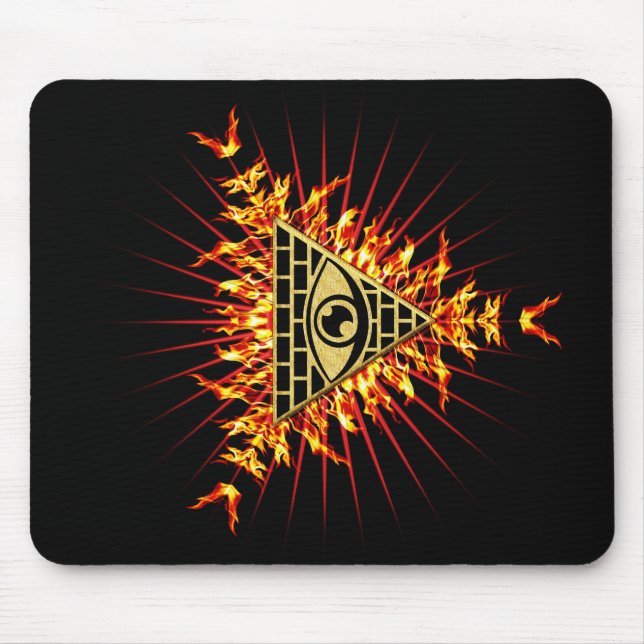 Allsehendes Auge Gottes, Pyramide, Vorsehung Mousepad (Vorne)