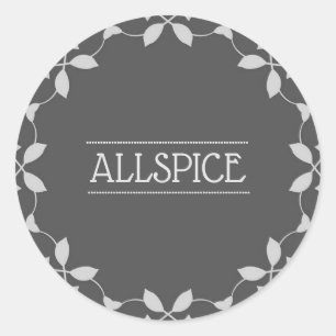 Allspice-Jar-Etikett Runder Aufkleber