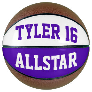 Allstar Dark Lila und weiß Basketball