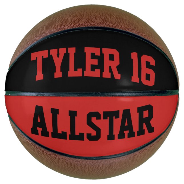 Allstar Red und Black Basketball (Vorderseite)