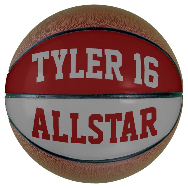 Allstar Red und Grau Basketball (Vorderseite)