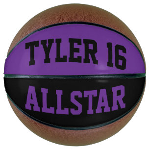 Allstar Schwarz und Lila Personalisieren Basketball
