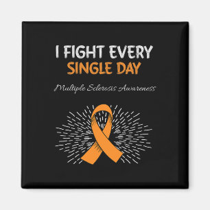 Alltägliche Multiple Sklerose Awareness Orange Rib Magnet