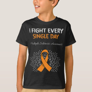 Alltägliche Multiple Sklerose Awareness Orange Rib T-Shirt