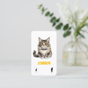 Alltägliche Punk-Katze-Sammlerkarten-Maine-Coon-Re Visitenkarte