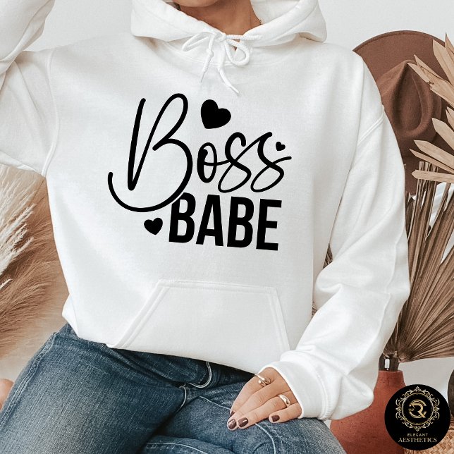 Alltags-Capuzenshirt – Boss Babe  Hoodie (Von Creator hochgeladen)