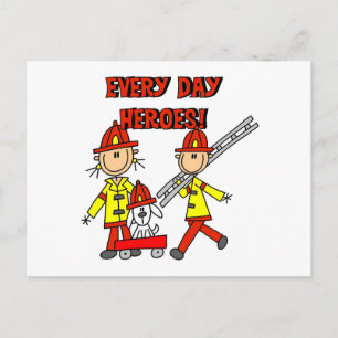 Alltagshelden Feuerwehrmann T-Shirts und Geschenke Postkarte