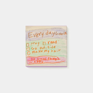 Alltagsziele für Kinder Post-it Klebezettel